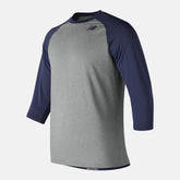 Team Navy 3/4 Baseball Raglan Top New Balance Clothing