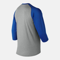 Team Royal 3/4 Baseball Raglan Top New Balance Clothing