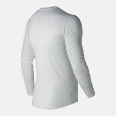 White NB LS Compression Top New Balance Clothing