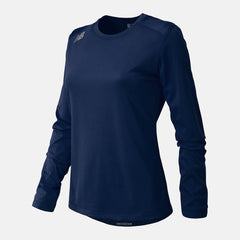 Team Navy NB Long Sleeve Tech Tee New Balance Clothing
