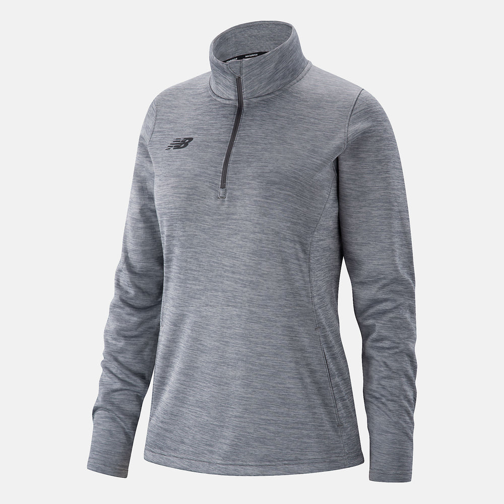Med Heather Grey Women Thermal Half Zip New Balance Clothing