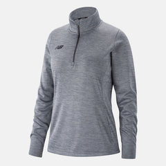 Med Heather Grey Women Thermal Half Zip New Balance Clothing