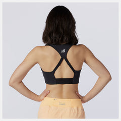 Black NB Power X Zip Front Bra New Balance Clothing