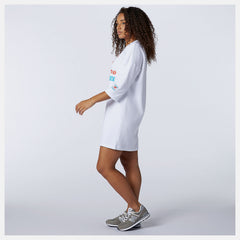 White NB Essentials Field Day Crew Fleece Dress New Balance Clothing