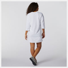 White NB Essentials Field Day Crew Fleece Dress New Balance Clothing