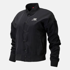 Black Essentials Core Bomber Jacket New Balance Clothing