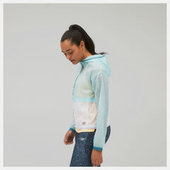 Pale Blue Printed Impact Run Light Pack Jacket New Balance Clothing