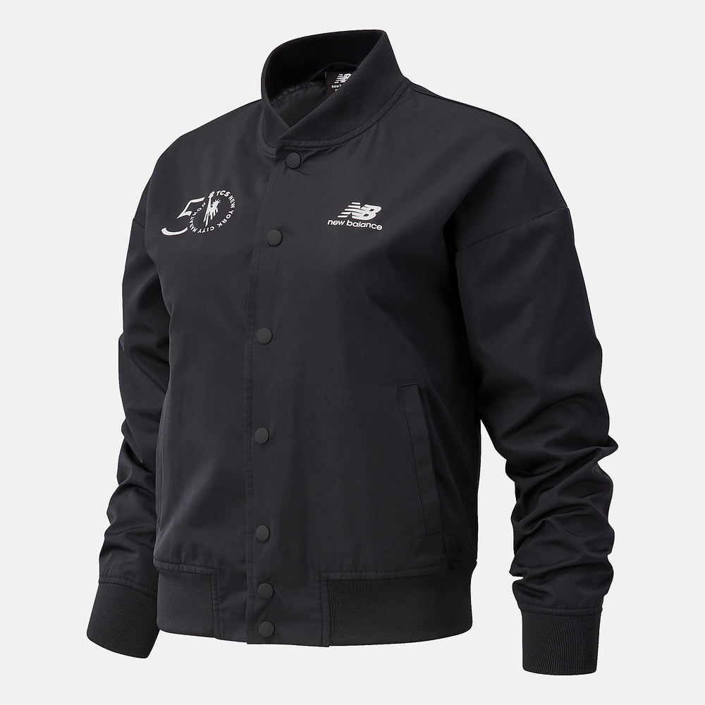 Black NYC Marathon Essentials Core Bomber Jacket New Balance Clothing