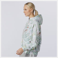 White Print NB Essentials Botanical Jacket New Balance Clothing