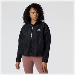 Black NB Athletics Argyle Quilted Jacket New Balance Clothing