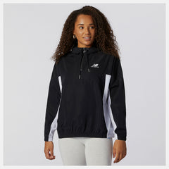 Black NB Essentials Windbreaker Anorak Jacket New Balance Clothing