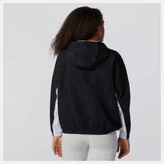 Black NB Essentials Windbreaker Anorak Jacket New Balance Clothing