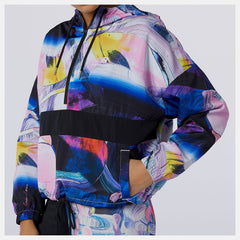 White Print NB Athletics Printed Anorak Jacket New Balance Clothing