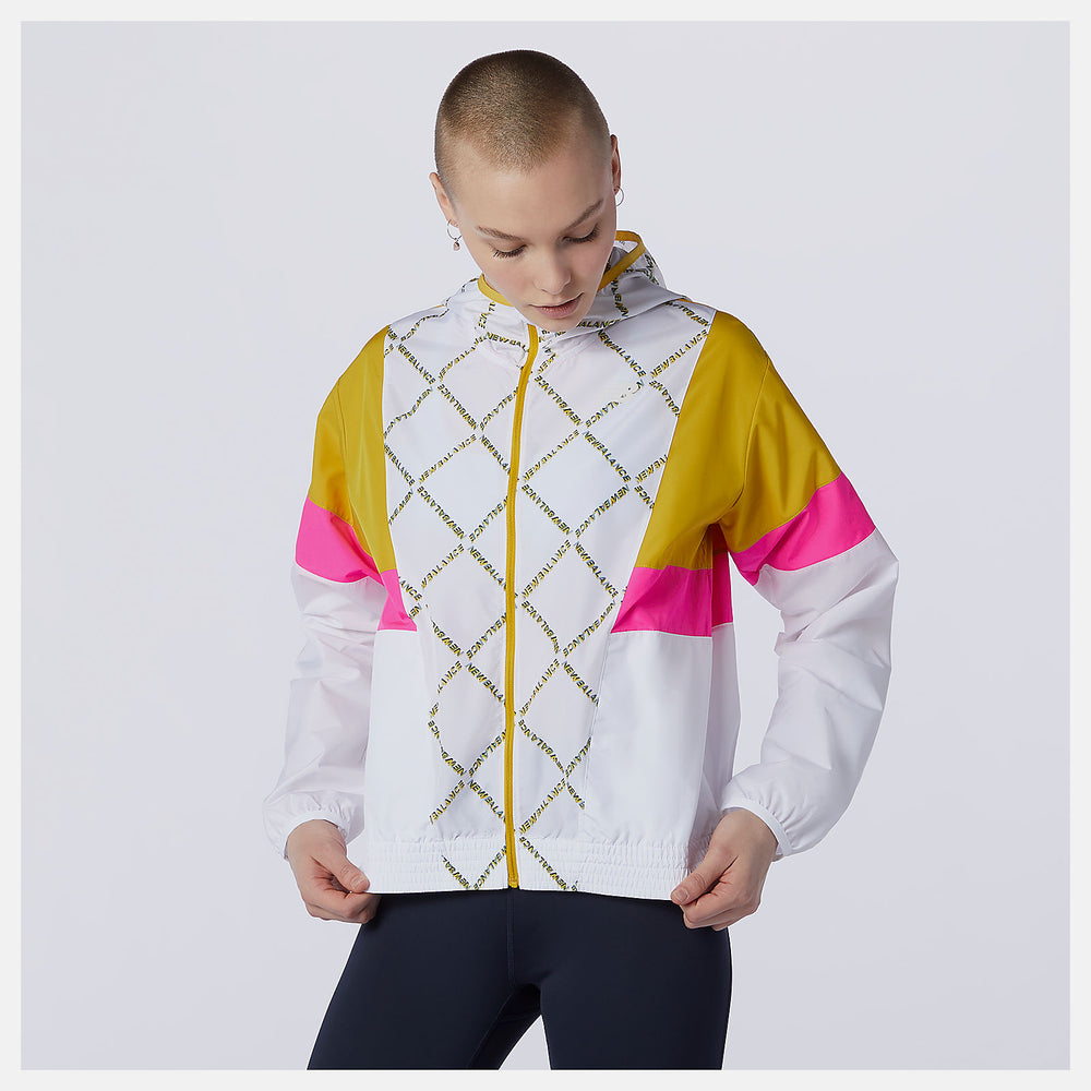 Gold Printed Fast Flight Jacket New Balance Clothing