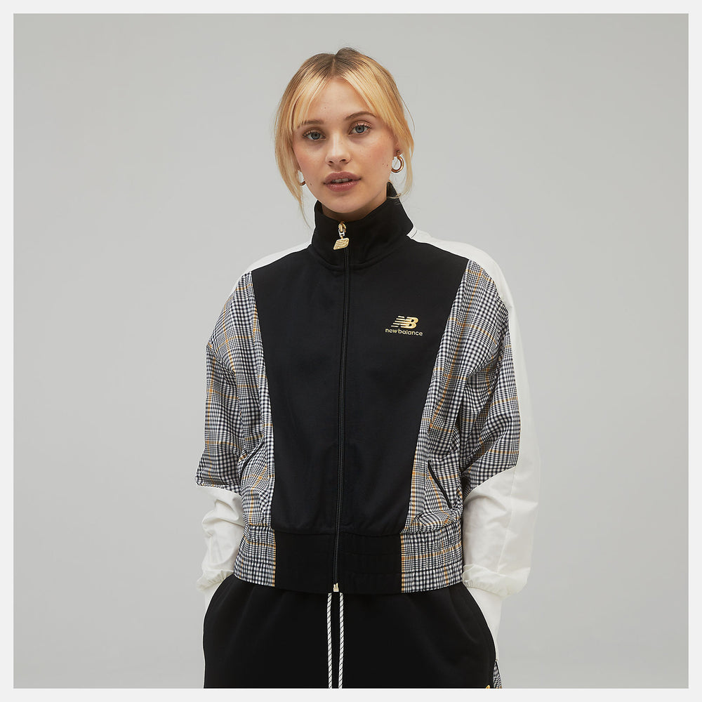 Black NB Athletics Higher Learning Stripe Track Jacket New Balance Clothing