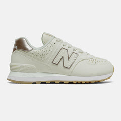 Sea Salt/Light Gold Metallic 574 New Balance Shoes
