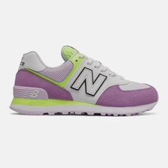 Purple/Bleached Lime Glo 574 New Balance Shoes