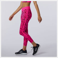 Pink Glo Relentless Printed High Rise 7/8 Tight New Balance Clothing