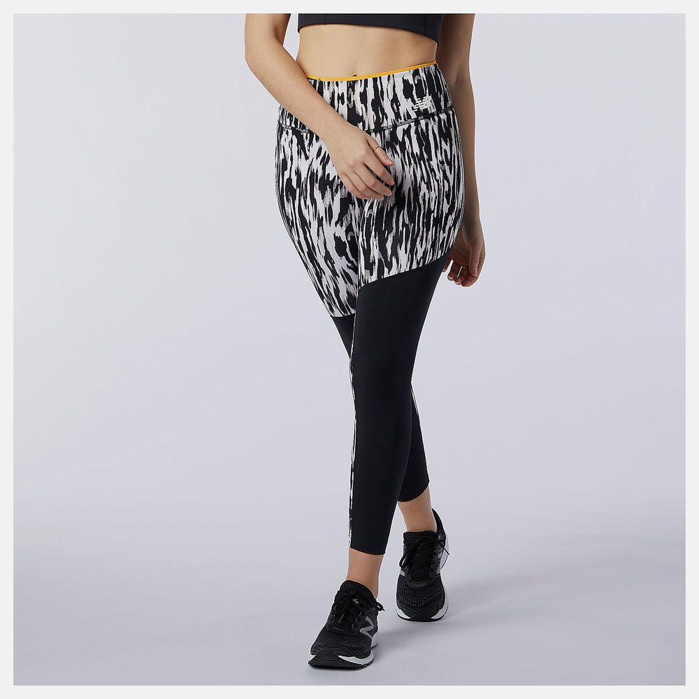 Black Multi Printed Fast Flight Tight New Balance Clothing