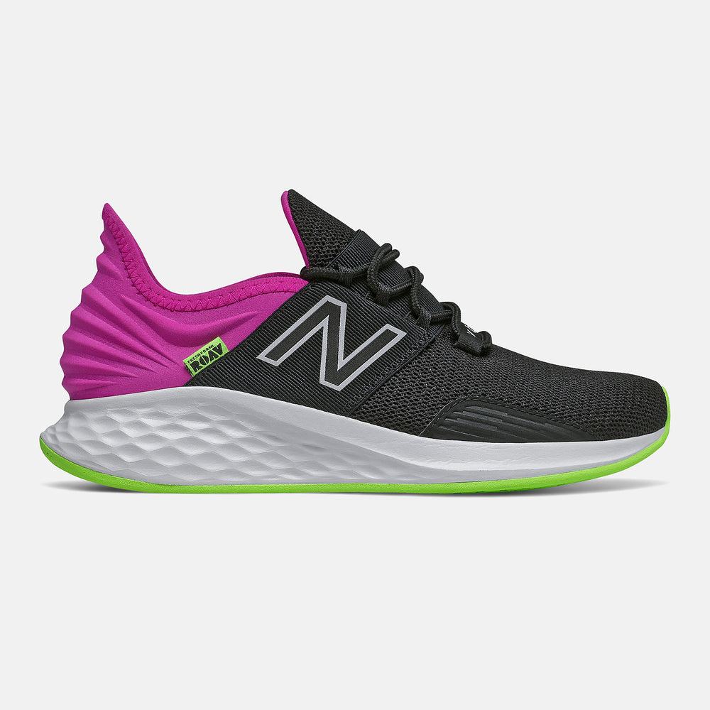 Black/Poisonberry and Lime Glo Fresh Foam Roav New Balance Shoes