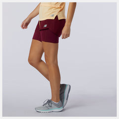 Garnet Printed Impact Run 2 In 1 Short New Balance Clothing