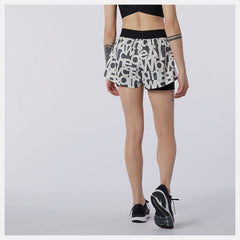 Black/White Relentless 2 In 1 Short Printed New Balance Clothing