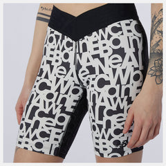 Black/White Relentless Printed Fitted Short New Balance Clothing