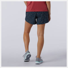 Teal Printed Impact Run 5 inch Short New Balance Clothing