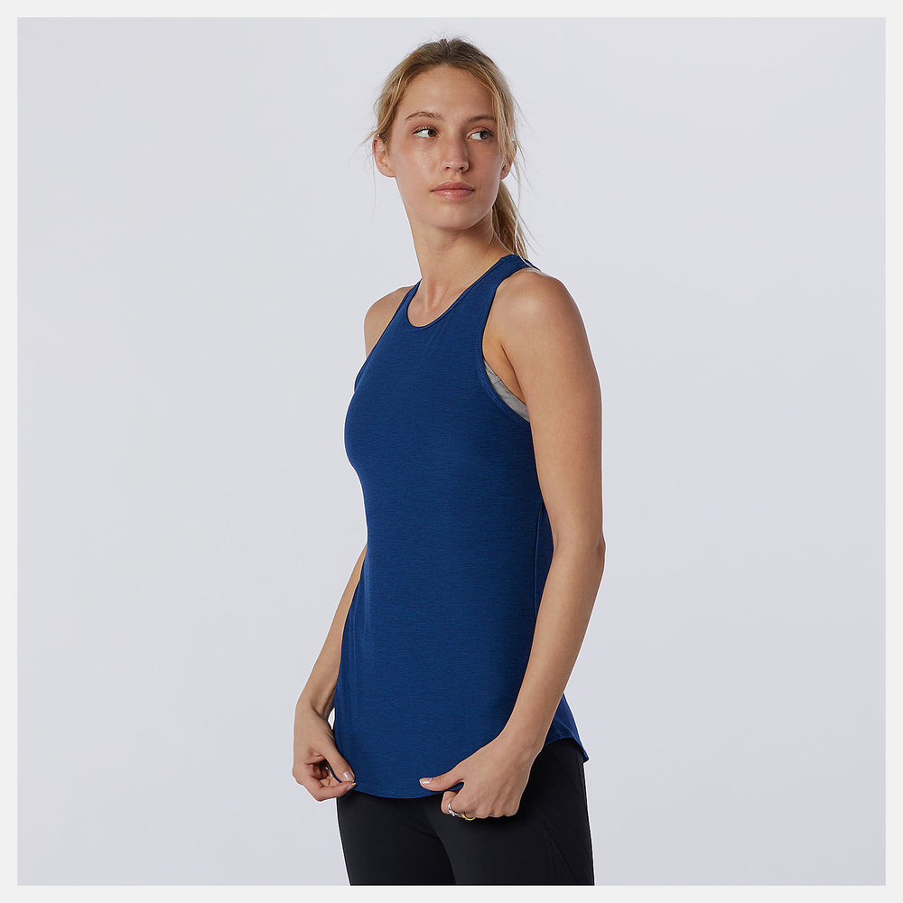 Captain Blue Heather Transform Perfect Tank New Balance Clothing
