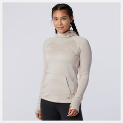 Sea Salt Heather NB Heat Grid Hoodie New Balance Clothing