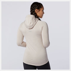 Sea Salt Heather NB Heat Grid Hoodie New Balance Clothing