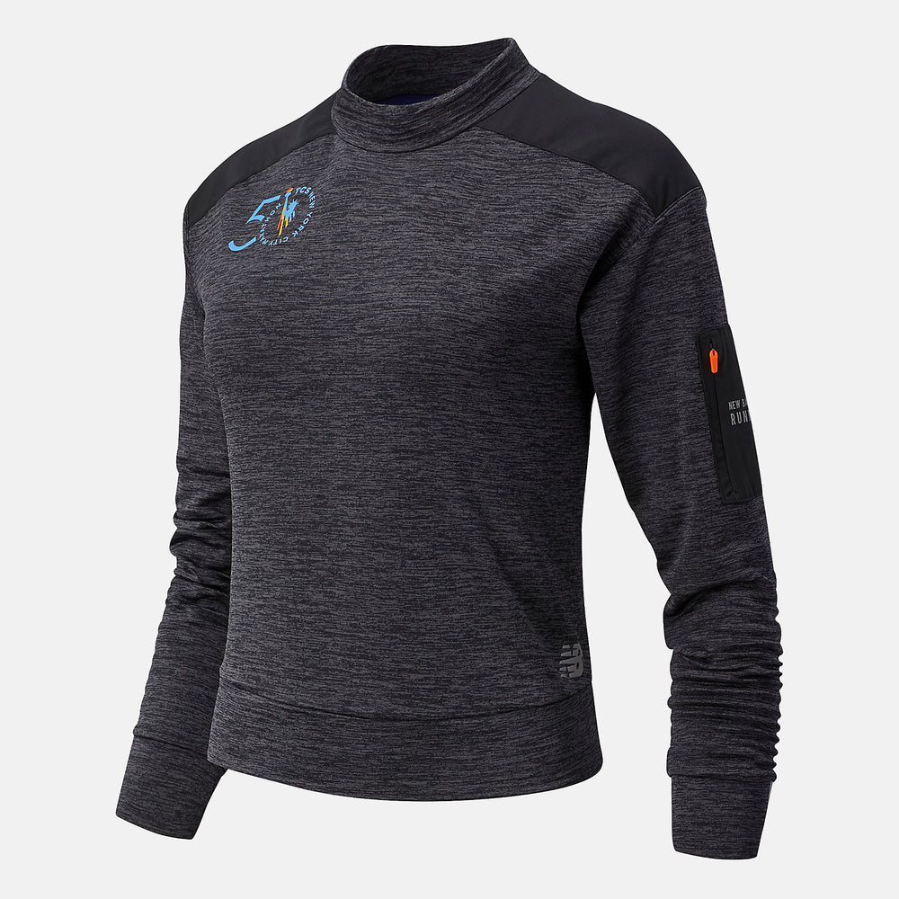 Heather Charcoal NYC Marathon NB Heat Grid Long Sleeve New Balance Clothing