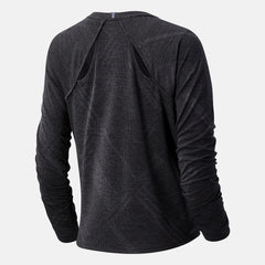 Black Heather NYC Marathon Q Speed Fuel Jacquard Long Sleeve New Balance Clothing
