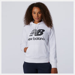 White/Black NB Essentials Pullover Hoodie New Balance Clothing