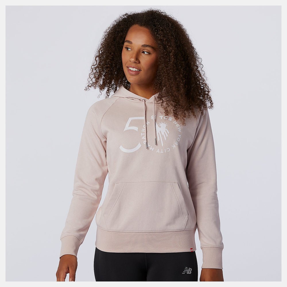 Saturn Pink NYC Marathon Essentials Pullover Hoodie New Balance Clothing