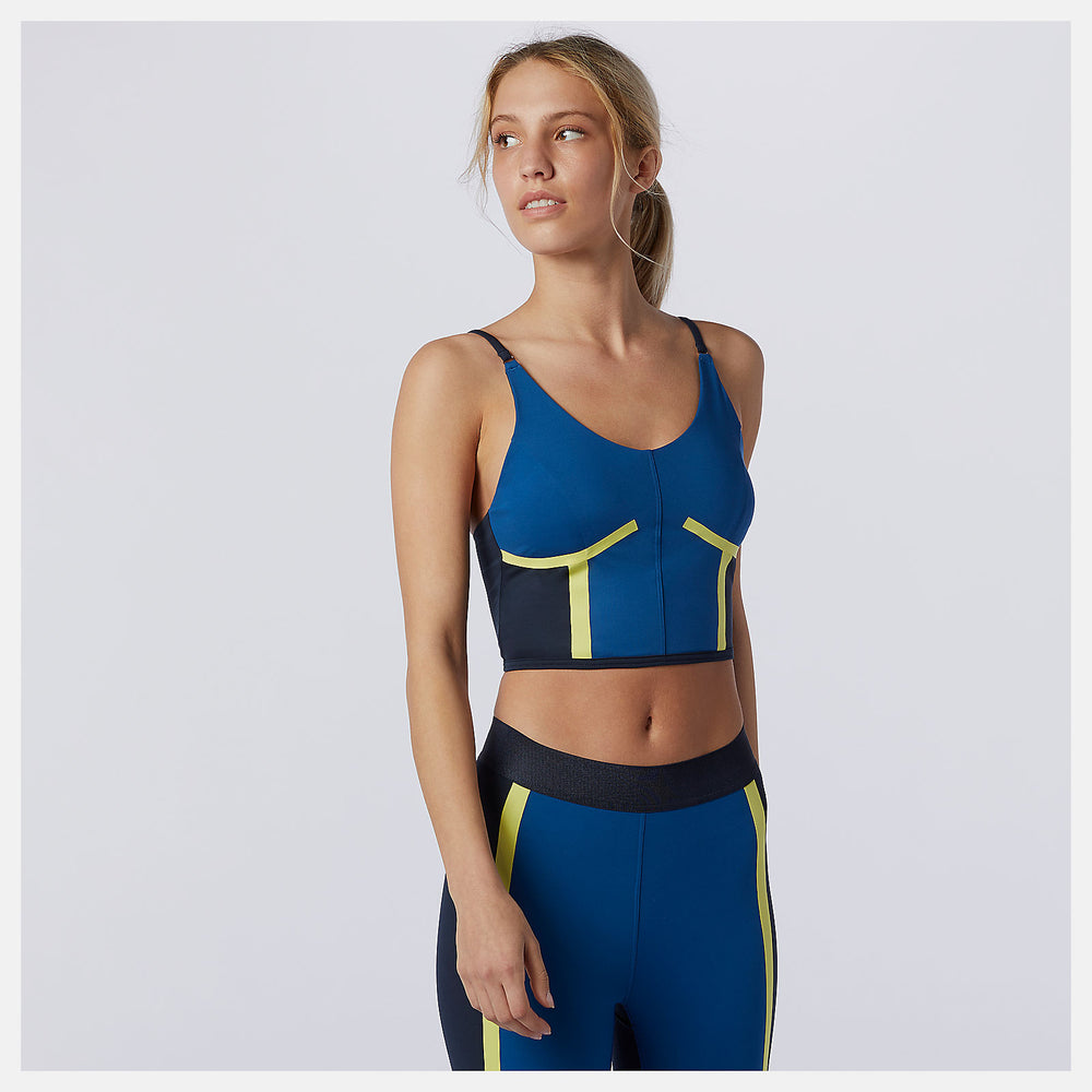 Captain Blue Determination NBSleek Crop Top New Balance Clothing