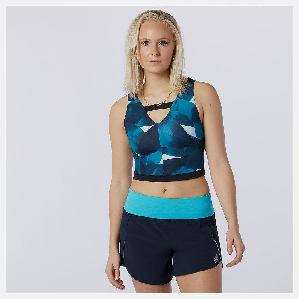 Deep Sky Transform NBSleek Printed Crop Top New Balance Clothing