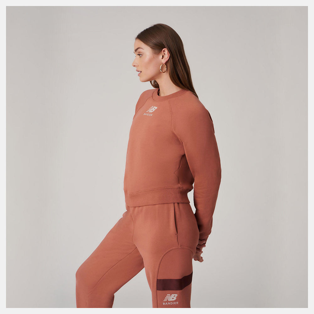 Terra Cotta Bandier Fleece Crew New Balance Clothing