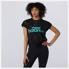 Black Achiever Collide Open Mesh Tee New Balance Clothing