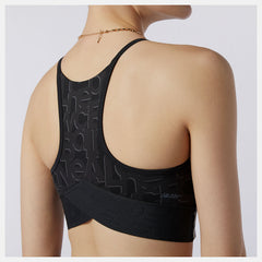 White Relentless Printed Crop Top New Balance Clothing