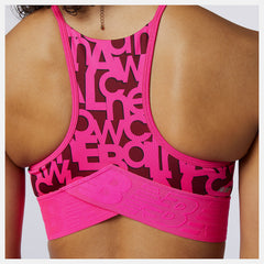Pink Glo Relentless Printed Crop Top New Balance Clothing