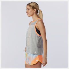 Athletic Grey Heather Printed Fast Flight Tank New Balance Clothing