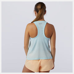 Pale Blue Printed Impact Run Hybrid Tank New Balance Clothing