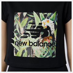 Black NB Essentials Botanical Tee New Balance Clothing