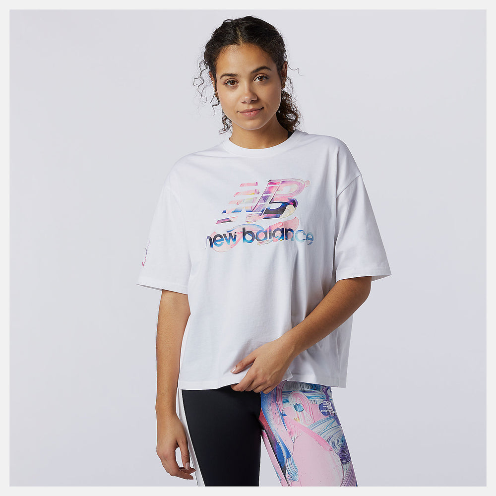 White NB Athletics Erin Loree Graphic Tee New Balance Clothing