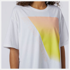 White Sport Style Optiks Gradient Graphic Tee New Balance Clothing