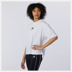 White NB Athletics Collide Short Sleeve Tee New Balance Clothing