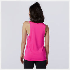 Pink Glo Relentless Sweat Tank New Balance Clothing