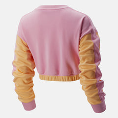 Pink Lemonade NB Athletics Baroque Crop Crew New Balance Clothing