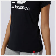 Black Essentials Stacked Logo Tee New Balance Clothing